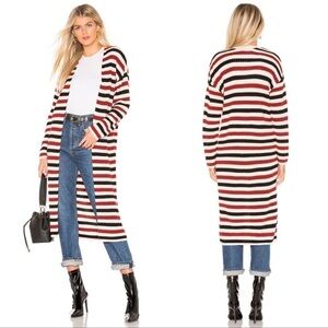 Tularosa Presley Striped Duster Knit Cardigan Size Large